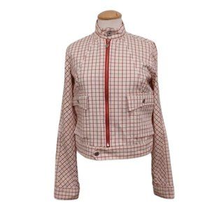 Diesel Windowpane Check Cotton Moto Jacket- Sz. Lrg